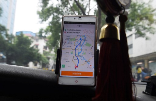 Phone used as a GPS in phone holder